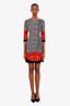 Roberto Cavalli 2013 Multicolour Long Sleeve Midi Dress Size 42
