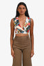 Miaou White/Multicolour Tomato Printed Wrap-Tie Top Size XS
