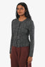 Gucci Silver Sequin Knit Cardigan Size S