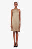Brunello Cucinelli Bronza Silk Halter Midi Dress Size XS