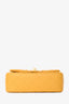 Pre-loved Chanel™ 2015 16 Yellow Caviar Mini Rectangular Classic Single Flap GHW