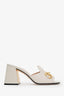 Gucci Cream Leather Horsebit Mules Size 37.5