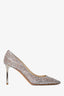 Jimmy Choo Pink/Silver Sparkly Heels Size 37.5