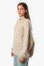 Begg x Co Beige Cashmere Fionn Cable Knit Sweater Size L/XL