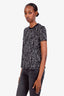 Hermès Black Cotton Logo T-Shirt Size 36