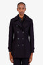 Burberry Brit Navy Wool Cashmere Short Peacoat Size US 4