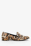 Gucci Brown/Black Leopard Print Pony Hair Horsebit Loafers Size 40