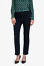 The Row Navy Pleated Skinny Trousers Size 4