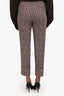 Sportmax Tan/Multi Wool Blend Check Trousers Size 0