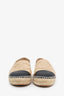 Pre-loved Chanel™ Nude/Black Leather Cap Toe CC Espadrilles Size 39
