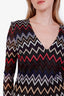 Missoni Multicolour Chevron Metallic Knit Dress Size L
