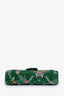 Gucci Green Floral Jacquard Medium GG Marmont Shoulder Bag