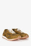 Bottega Veneta Green Suede Mesh 'Orbit' Sneaker Size 42