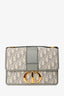 Christian Dior 2022 Grey Leather Oblique '30 Montaigne' Shoulder Bag
