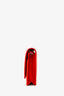 Pre-loved Chanel™ 2012-13 Red Caviar Leather CC Timeless Wallet On Chain SHW