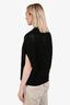 Brunello Cucinelli Black Cotton Woven Open Knit Sweater Vest Size Large