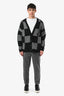 Moncler Grey Wool Slim Fit Trousers Size 44 Men's