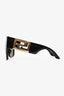 Versace Black Square Frame Greca Motif Sunglasses