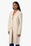 Harris Wharf London Beige Wool Midi Coat Size M