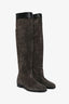 Prada Grey Suede Pointed Toe Boots Size 36