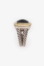 David Yurman Sterling Silver/18k Yellow Gold Albion Onyx Ring Size 6