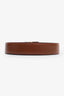 Cartier Vintage Brown Leather Santos Must de Square Belt Size 130