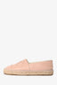 Pre-loved Chanel™ Blush Leather CC Espadrilles Size 37