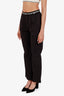 Alexander Wang Black Straight Leg Logo Trouser Size XS