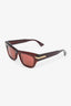 Bottega Veneta Red Bolt Rectangular Sunglasses