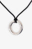 Tiffany & Co. Sterling Silver Elsa Peretti Sevillana Silk Cord Necklace