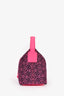 Loewe Pink/Black Anagram Jacquard Canvas Small Cubi Shoulder Bag