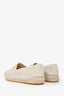 Pre-loved Chanel™ Light Grey Canvas Interlocking CC Logo Espadrilles Size 40