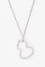 Qeelin 18K White Gold Diamond Set Wulu Largen Pendant Necklace