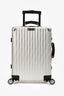 Fendi x Rimowa Limited Edition Silver Aluminium FF Monogram Trolley Cabin Suitcase