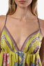 Etro Green/Purple Silk Patterned Sleeveless Tank Top Size 40