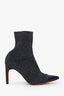 Givenchy Black Glitter Leather Trim Sock Boots Size 39