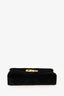 Gucci Black GG Marmont Chain Wallet Matelasse Velvet Mini