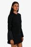 Noir Kei Ninomiya Black Pleated Cuff Long Sleeve Top Size XS