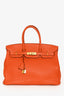 Hermès 2010 Orange Togo Leather Birkin 35