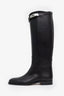 Hermès Black Leather Kelly Buckle Jumping Boot Size 38