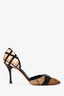 Manolo Blahnik Black/Brown Pony Hair Heels Size 41