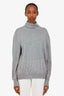 The Row Grey Cashmere Turtle Neck Sweater Size L