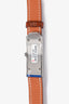 Hermès Stainless Steel Gold Leather Double Tour Strap Kelly Watch