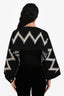 Pre-loved Chanel™ 2016 Black/White Wool Cashmere Blend Knit Reversible Cape Top