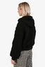 Pre-loved Chanel™ 2024 Black Cotton Eyelet Zip Up Hoodie Size 42