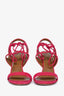 Aquazzura Pink Suede Strappy Heeled Sandal Size 38