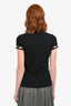 Burberry Black Check Short Sleeve Polo Shirt Size XS