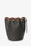 Celine Brown Triomphe Monogram Canvas Small Drawstring Bucket Bag