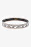 Hermès Palladium/White 'Balcons du Guadalquivir' Narrow Bangle Bracelet