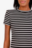 Balmain White/Black Striped SS Mini Dress Size 12A Kid's